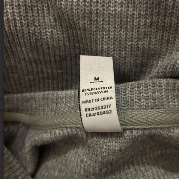 Grey Varley Sweater with Zippers, size Medium - Picture 3 of 5